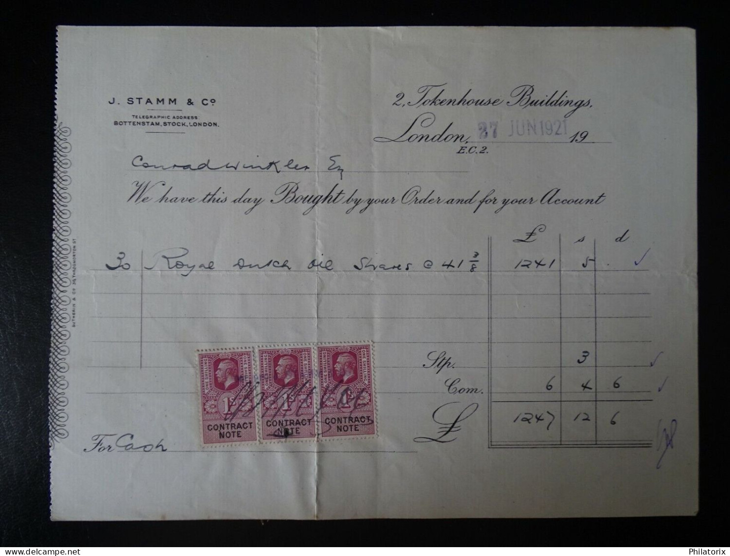 Großbritannien / GB Revenue Stamp , Contract Note , König Edward, Gestempelt (5) - Fiscaux