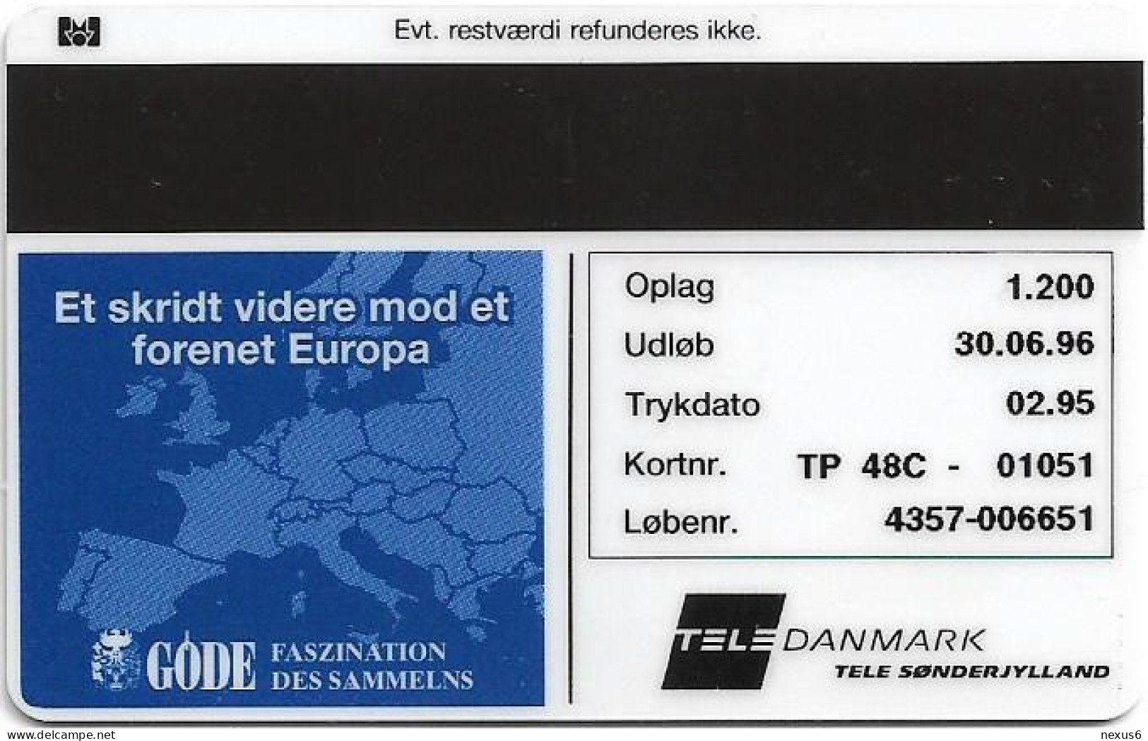 Denmark - TS - Ecu - Greece - TDTP048C - 02.1995, 1.200ex, Used - Dinamarca