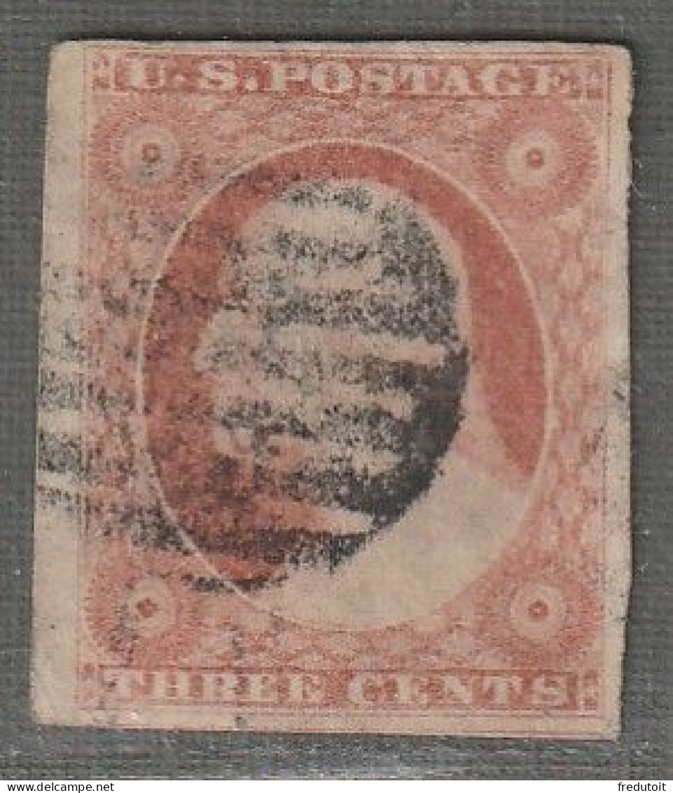 Etats-Unis D'Amérique - Emissions Générales : N°4 Obl (1851-56) 3c Rouge Sombre - Used Stamps