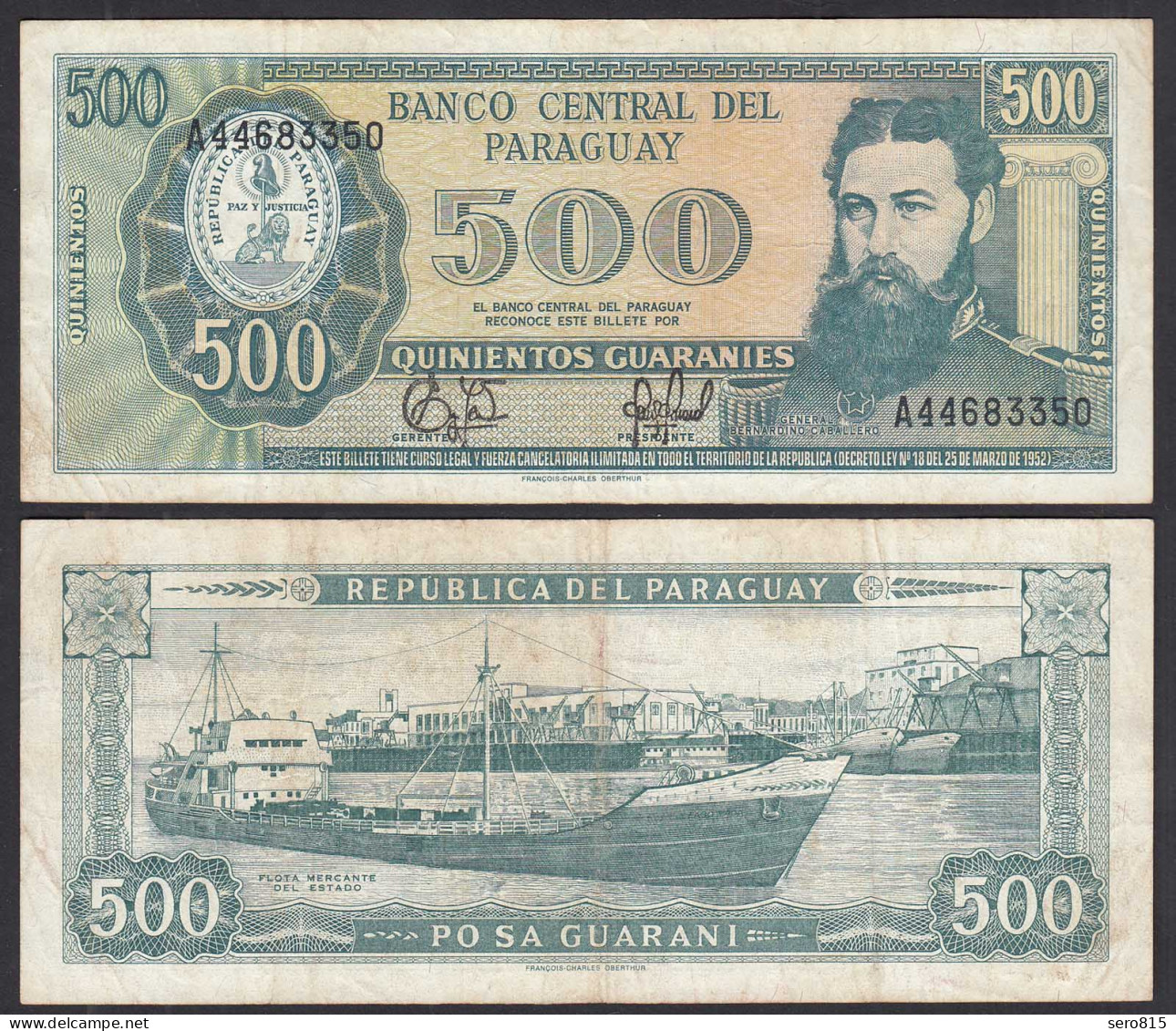 Paraguay - 500 Guaranies Banknote (1952) 1985 VF (3)     (32163 - Other - America