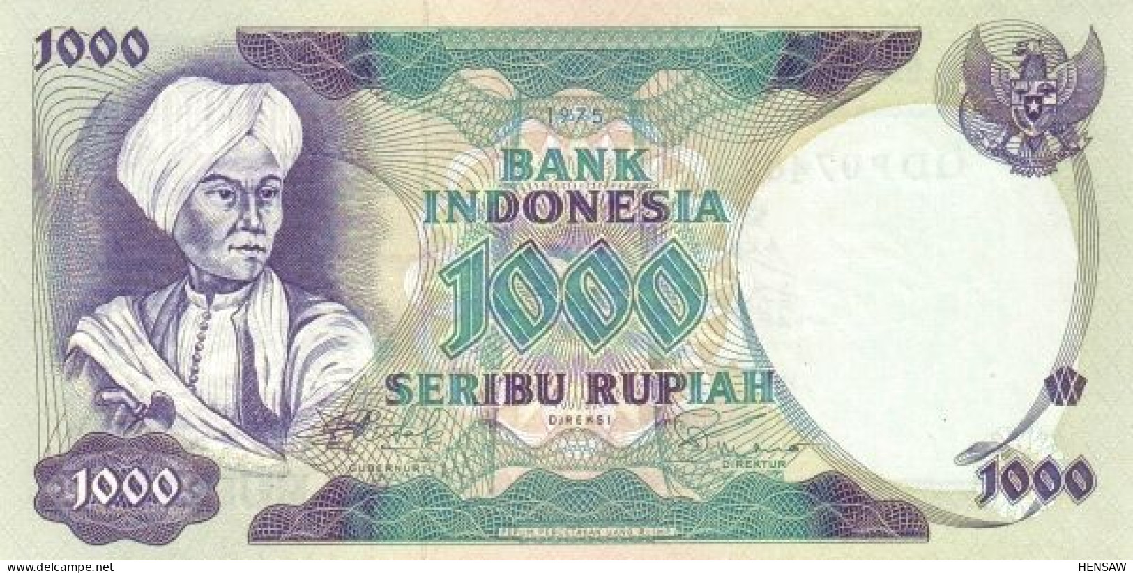 INDONESIA 1000 RUPIAH 1975 P 113 UNC SC NUEVO - Indonésie