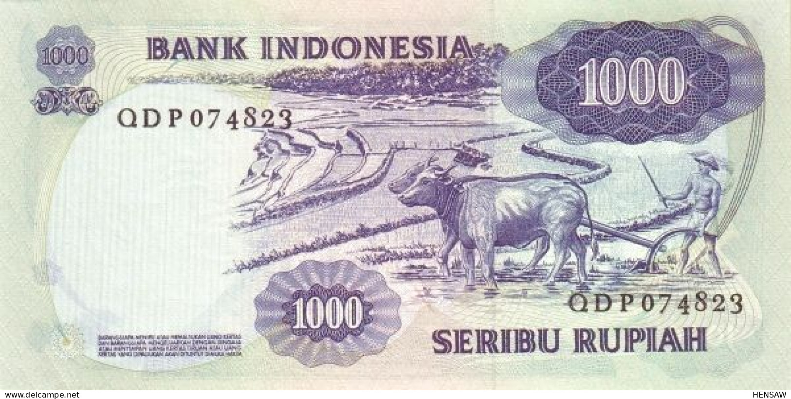 INDONESIA 1000 RUPIAH 1975 P 113 UNC SC NUEVO - Indonésie