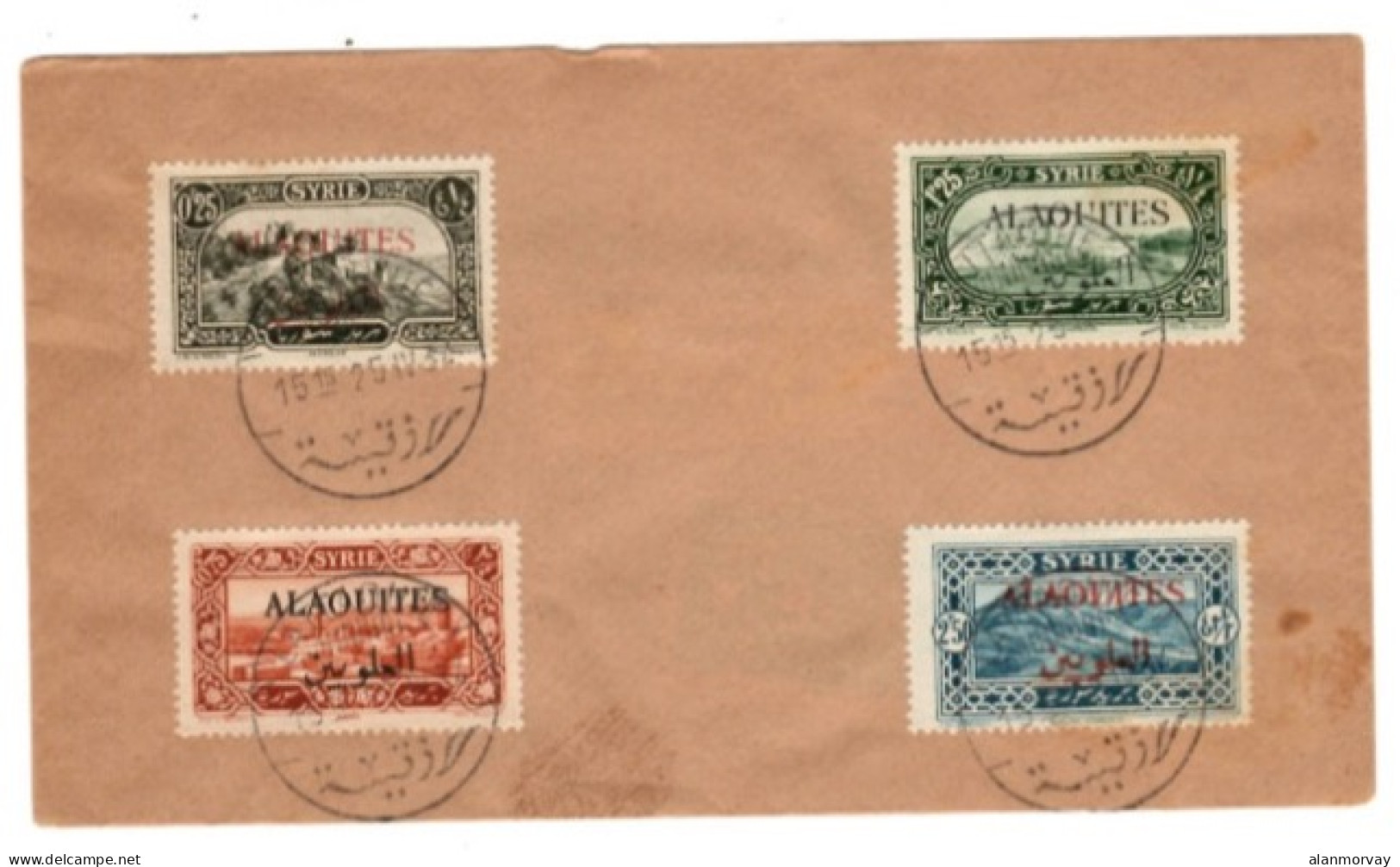 Syria / Alaouites - April 25, 1937 Unaddressed Philatelic Cover - Covers & Documents