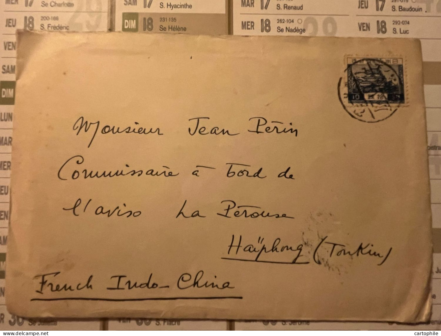 Lettre De 1932 From Fujiya Hotel Miyanoshita Japan To Haiphong Viet Nam Via Hong Kong - Paquebot Aviso La Perouse - Lettres & Documents