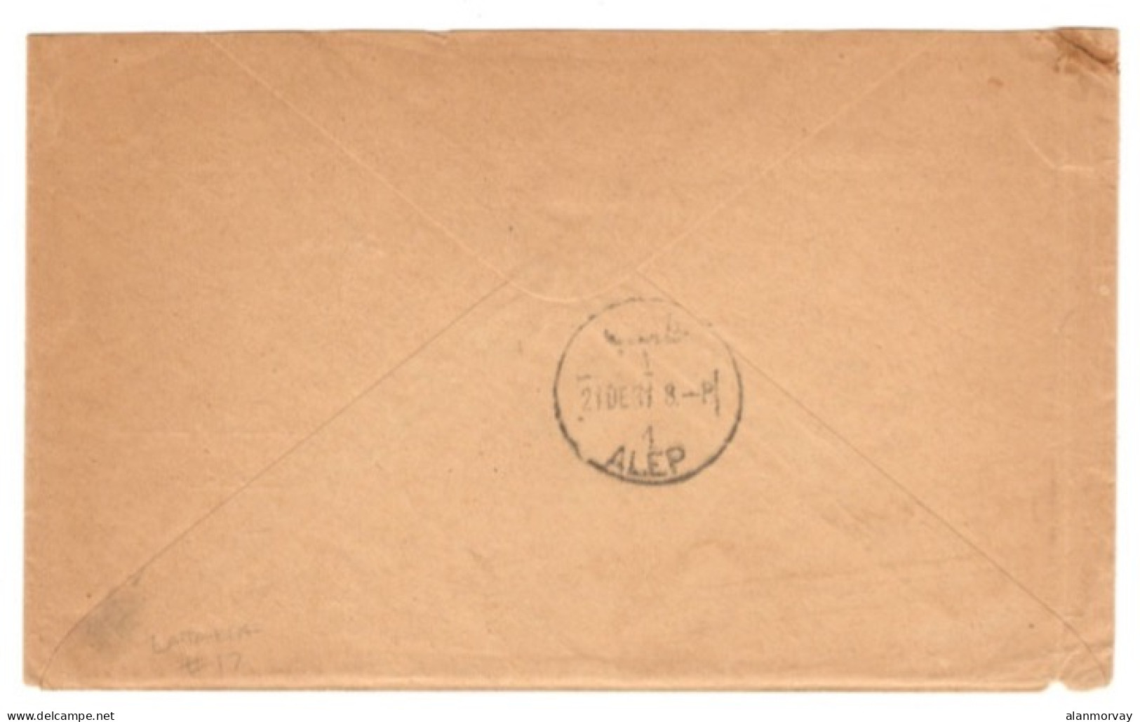 Syria / Lattaquie - December 21, 1931 Cover To The USA - Cartas & Documentos