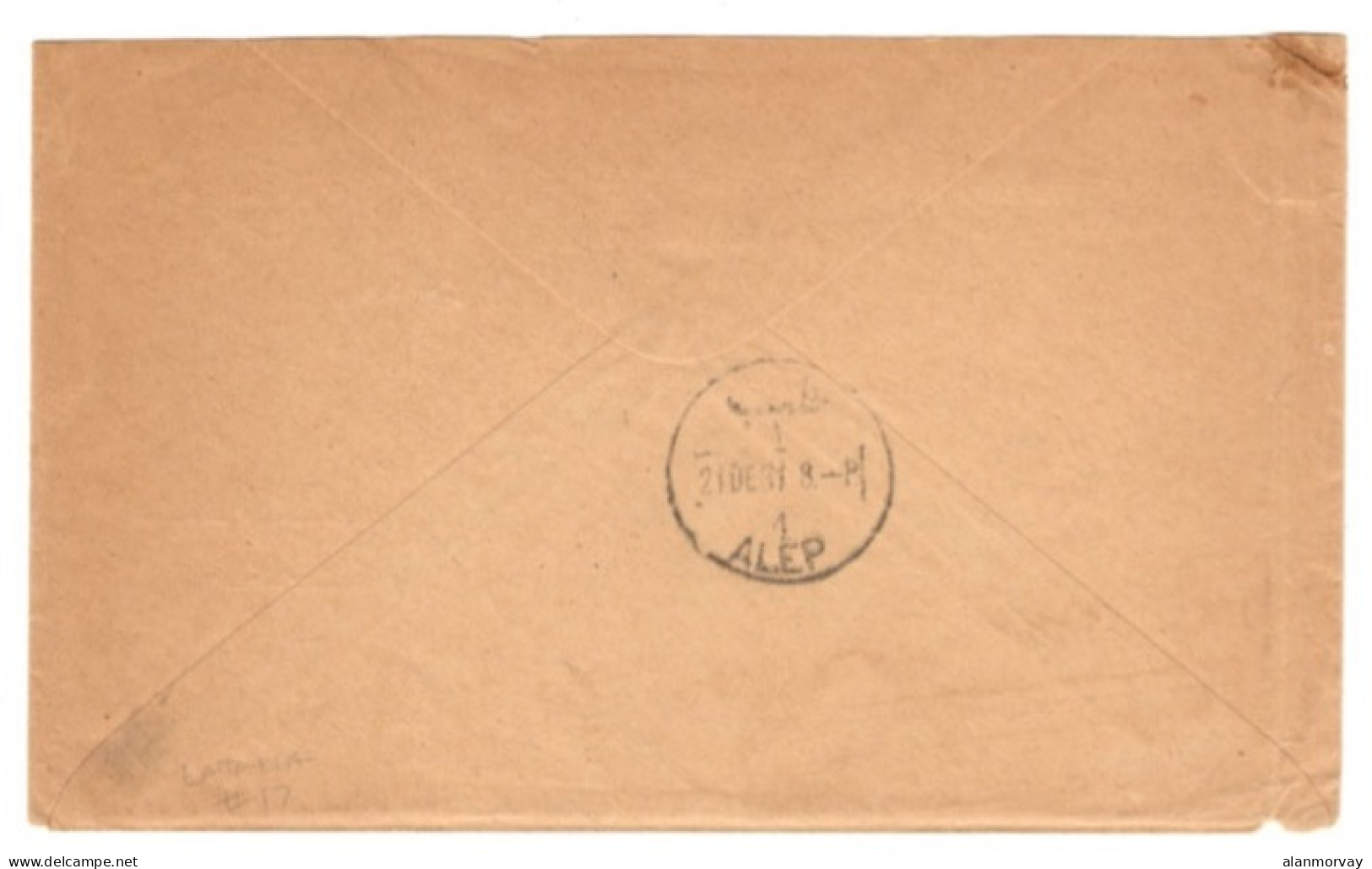 Syria / Lattaquie - December 21, 1931 Cover To The USA - Lettres & Documents