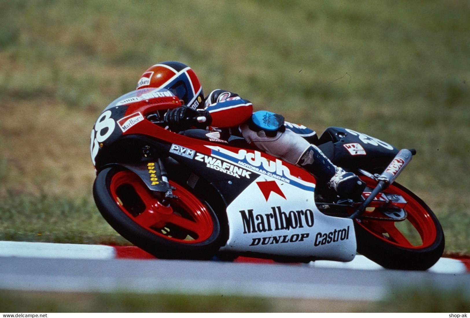 Dia0041/ DIA Foto Motorrad R. Waldmann Auf Honda 125 CC 1991 - Moto