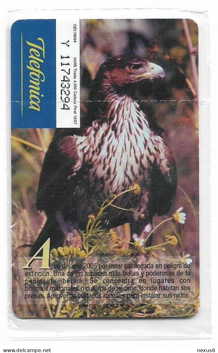 Spain - Telefonica - Fauna Iberica - Aguila Perdicera Eagle - P-564 - 04.2005, 4.000ex, NSB - Privatausgaben