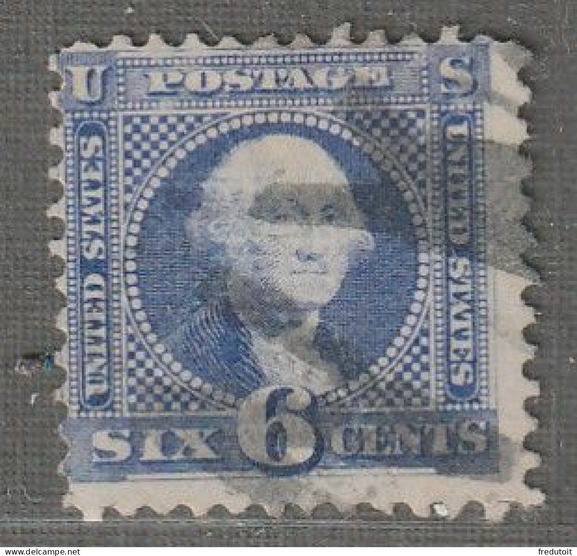 Etats-Unis D'Amérique - Emissions Générales : N°32 Obl (1869) G.Washington : 6c Outremer - Used Stamps