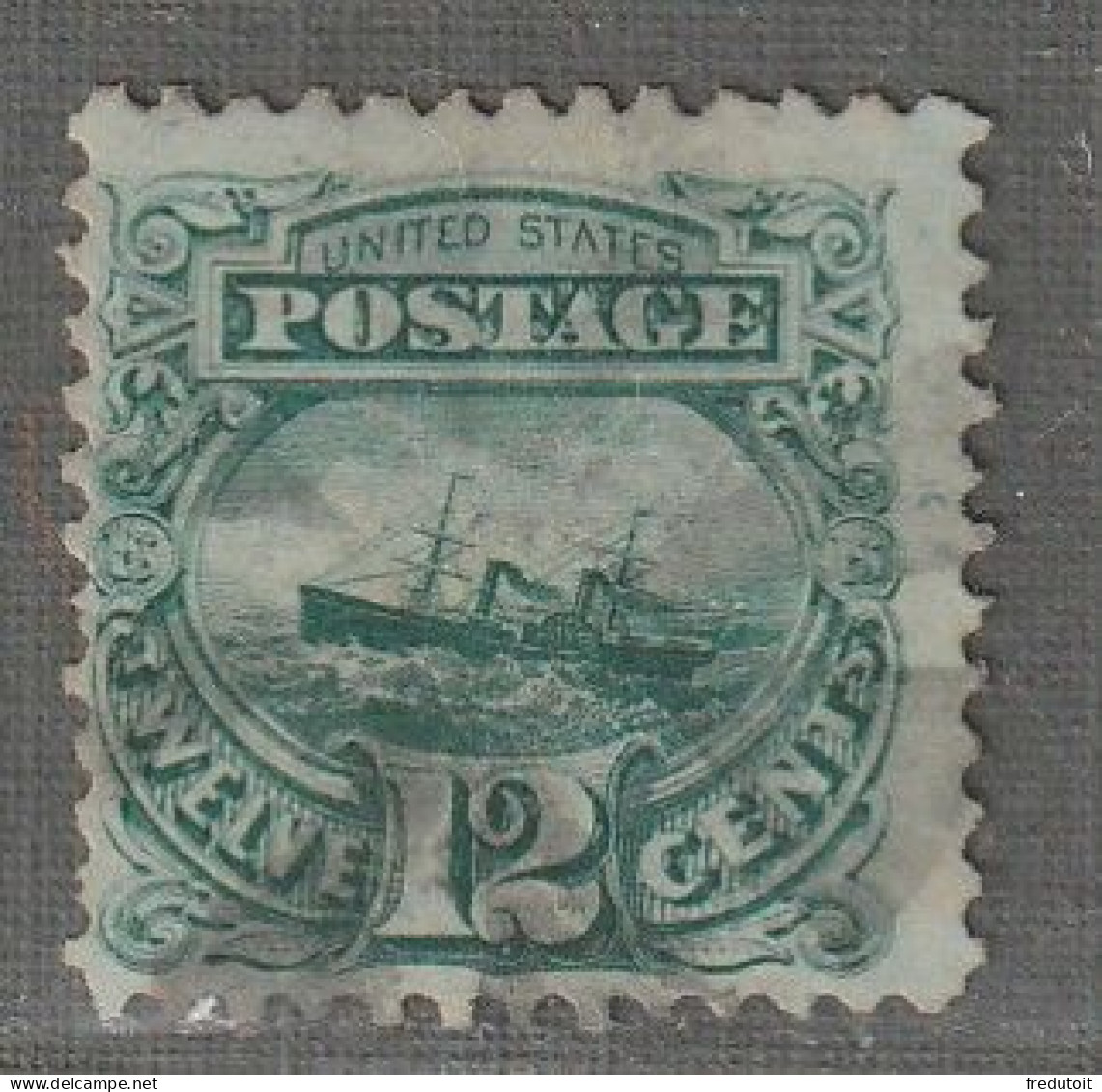 Etats-Unis D'Amérique - Emissions Générales : N°34 Obl (1869) S.S"Adriatic": 12c Vert - Used Stamps