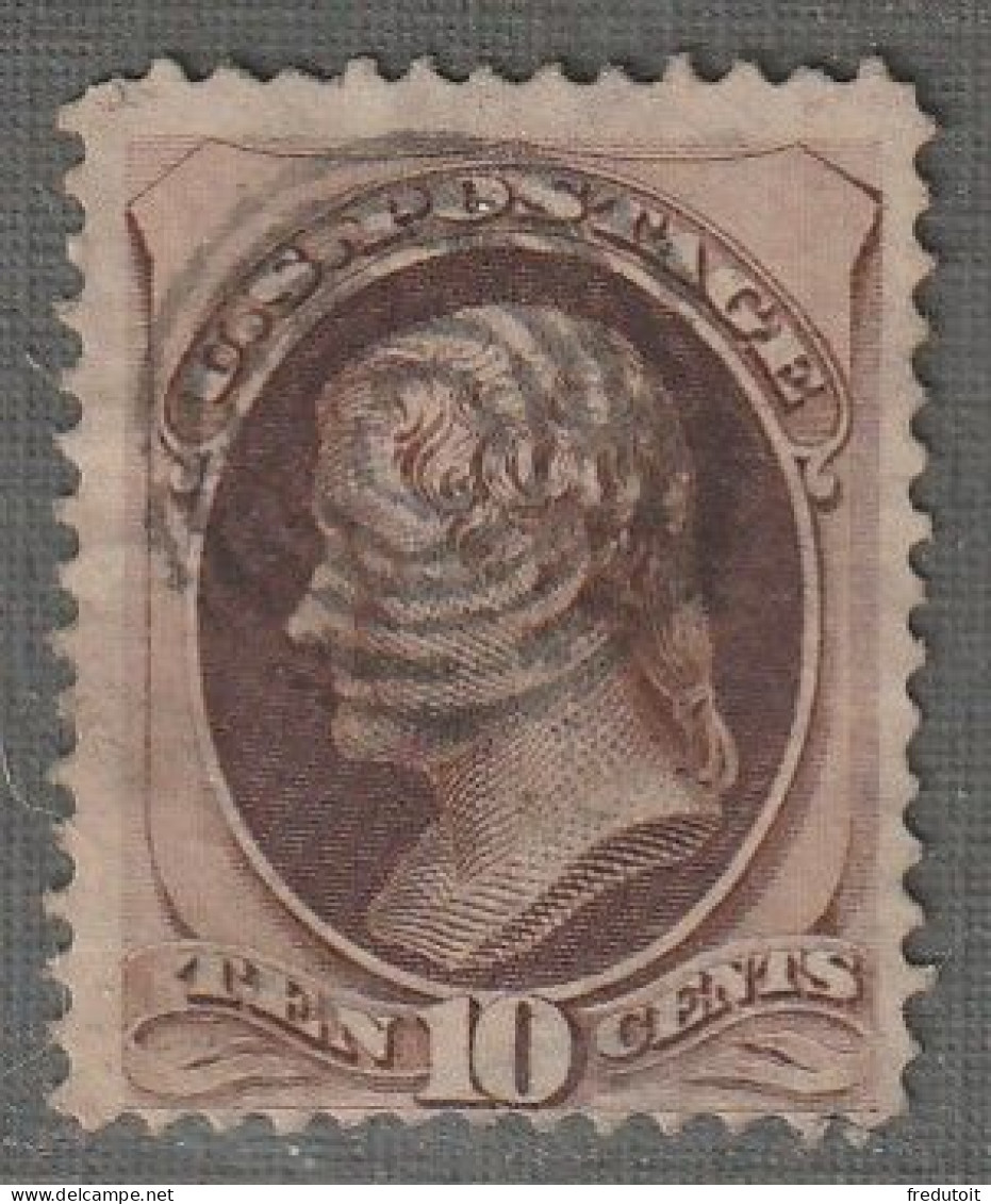 Etats-Unis D'Amérique - Emissions Générales : N°44 Obl (1870-82) Jefferson : 10c Brun - Used Stamps