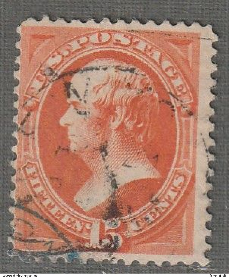 Etats-Unis D'Amérique - Emissions Générales : N°46 Obl (1870-82) Webster : 15c Orange - Used Stamps