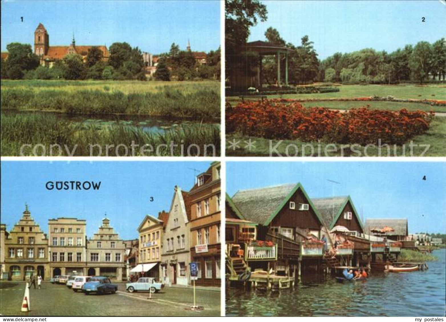 72559684 Guestrow Mecklenburg Vorpommern Schanze Markt Bootshaeuser Am Inselsee  - Guestrow