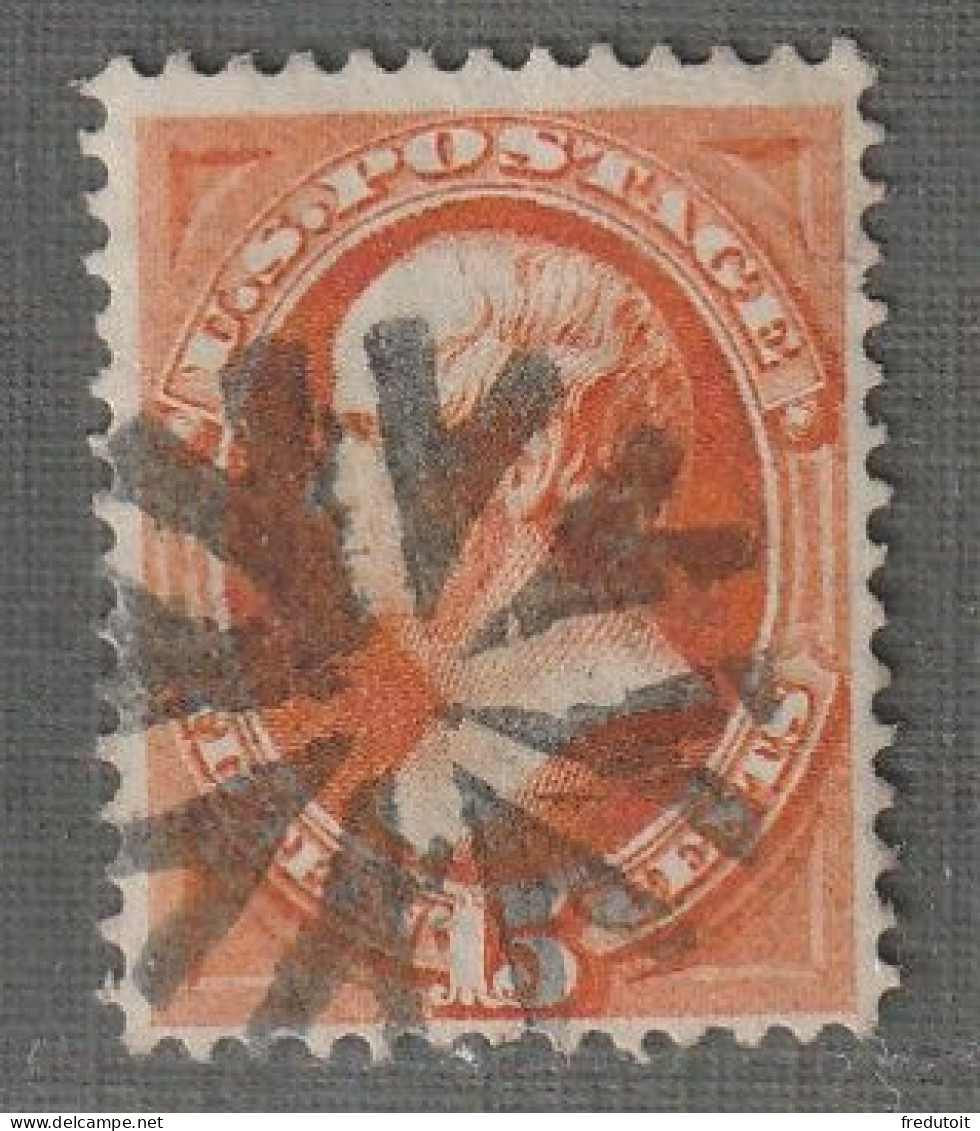 Etats-Unis D'Amérique - Emissions Générales : N°57 Obl (1870-82) Webster : 15c Orange - Used Stamps