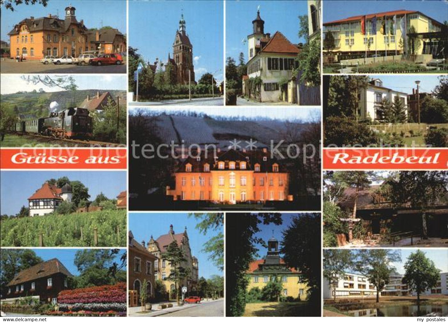 72557571 Radebeul Bahhof Kleinbahn Hofloessnitz Winzerhaus Lutherkirche Schloss  - Radebeul