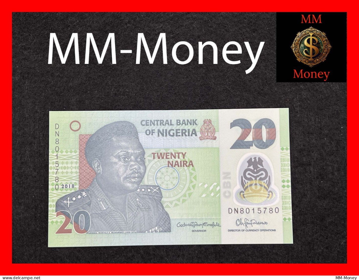 NIGERIA 20 Naira  2018  P. 34  Polymer    UNC - Nigeria