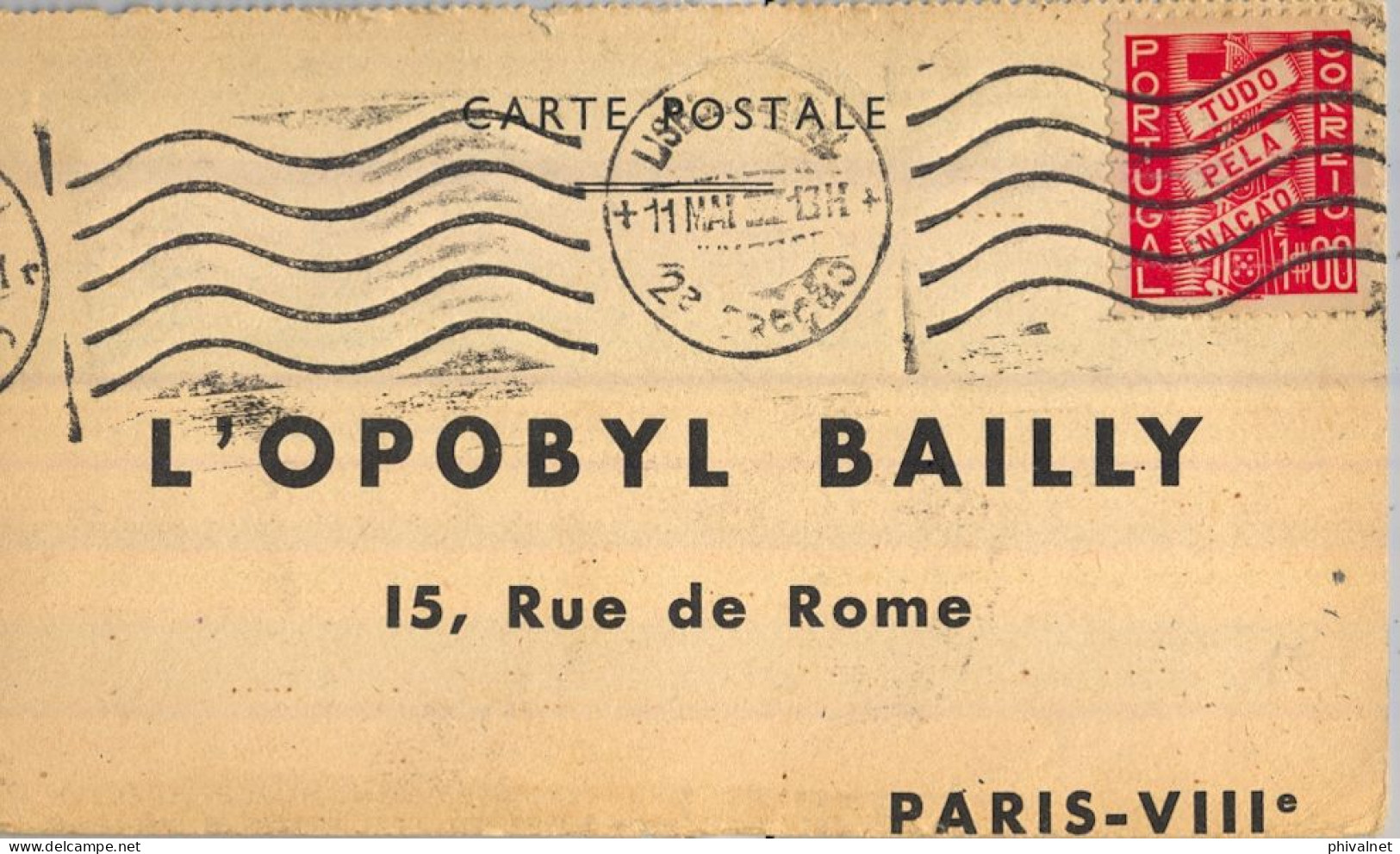 1937 PORTUGAL , LISBOA / PARIS , TARJETA POSTAL " BON POUR UN ÉCHANTILLON " , MEDICINA , LABORATORIO - Lettres & Documents