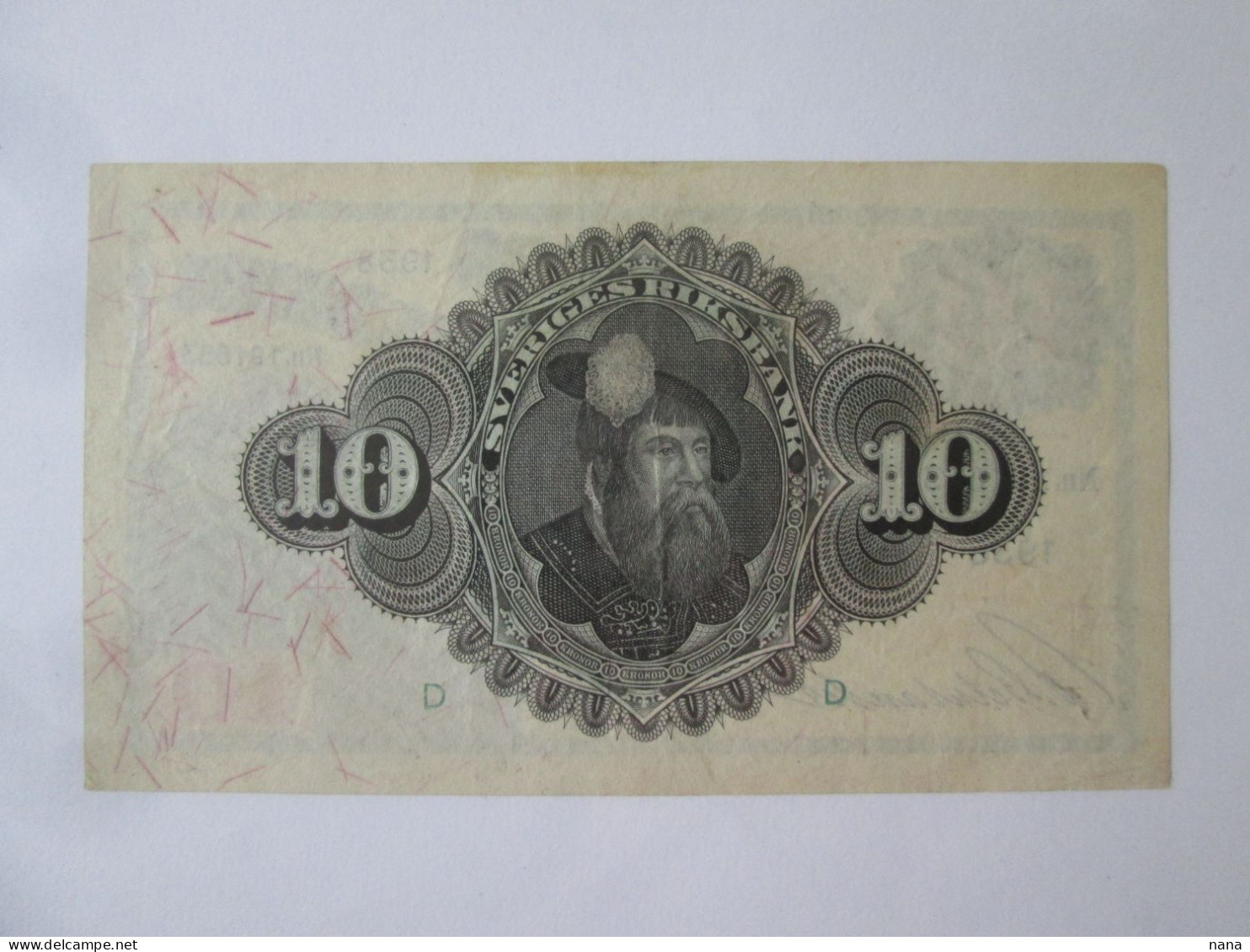 Sweden 10 Kronor 1938 Banknote,see Pictures - Svezia