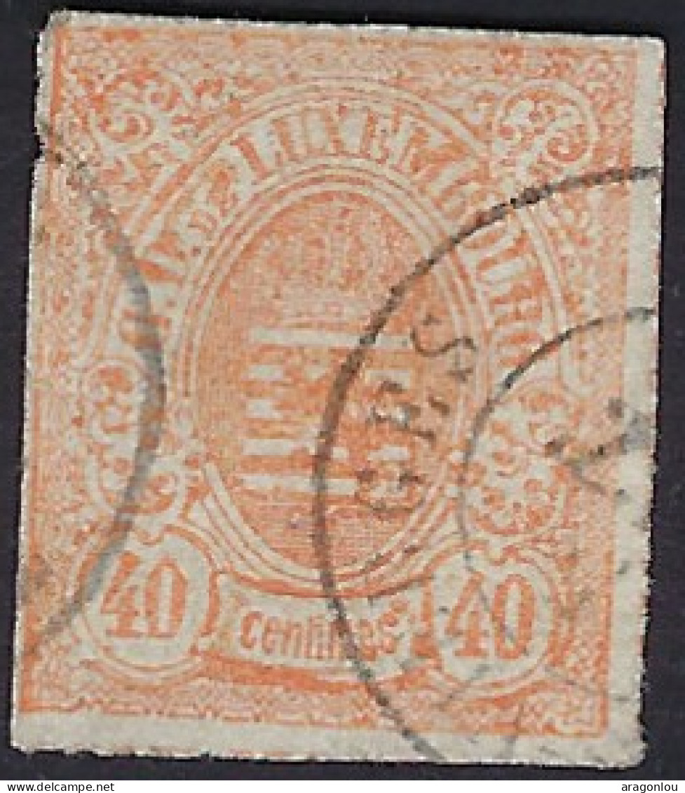 Luxembourg - Luxemburg - Timbres - Armoires 1875     40C.     Cachet  2 Cercles  °   Michel 23a - 1859-1880 Coat Of Arms