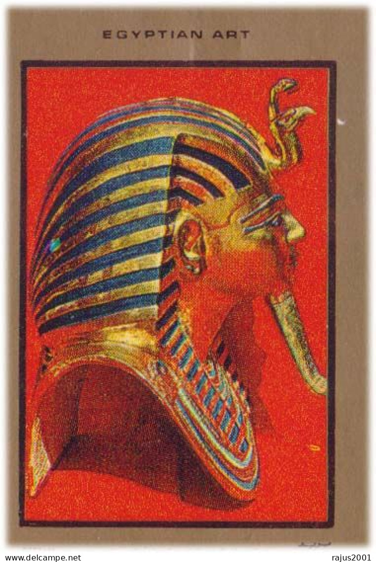 Tutankhamun, Tutankhamen, Pharaoh, Egyptian Art, Mosque, Pyramid Of Giza, Egyptology Ajman 10 Stamp On Card As Per Image - Egyptologie