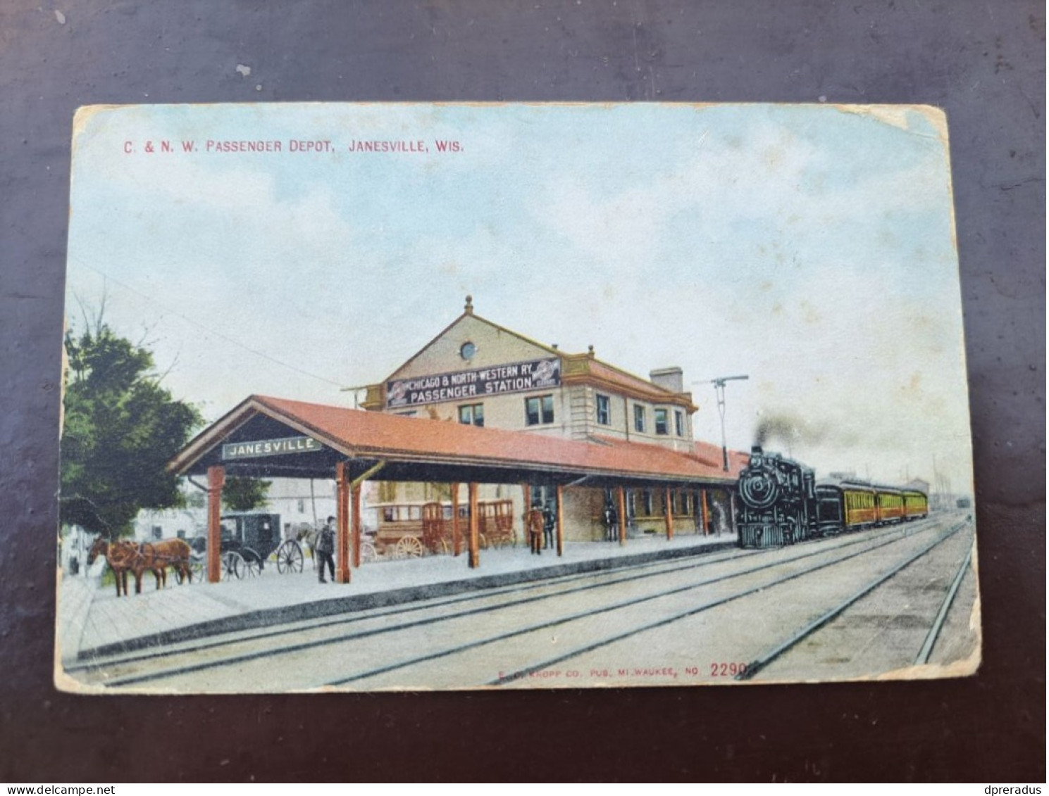 United States Janesville Train Railway Bahnhof 1914. - Other & Unclassified