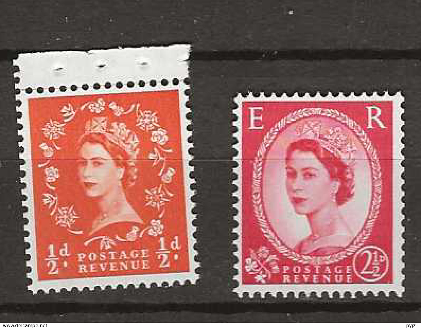 1958 MNH GB Watermark Multiple Crown Chalky Paper  Postfris** - Unused Stamps