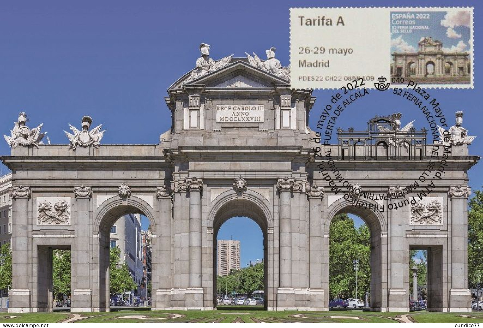 Spain 2022 - ATM 52 Feria Nacional Del Sello,Madrid Carte Maximum - Automatenmarken [ATM]