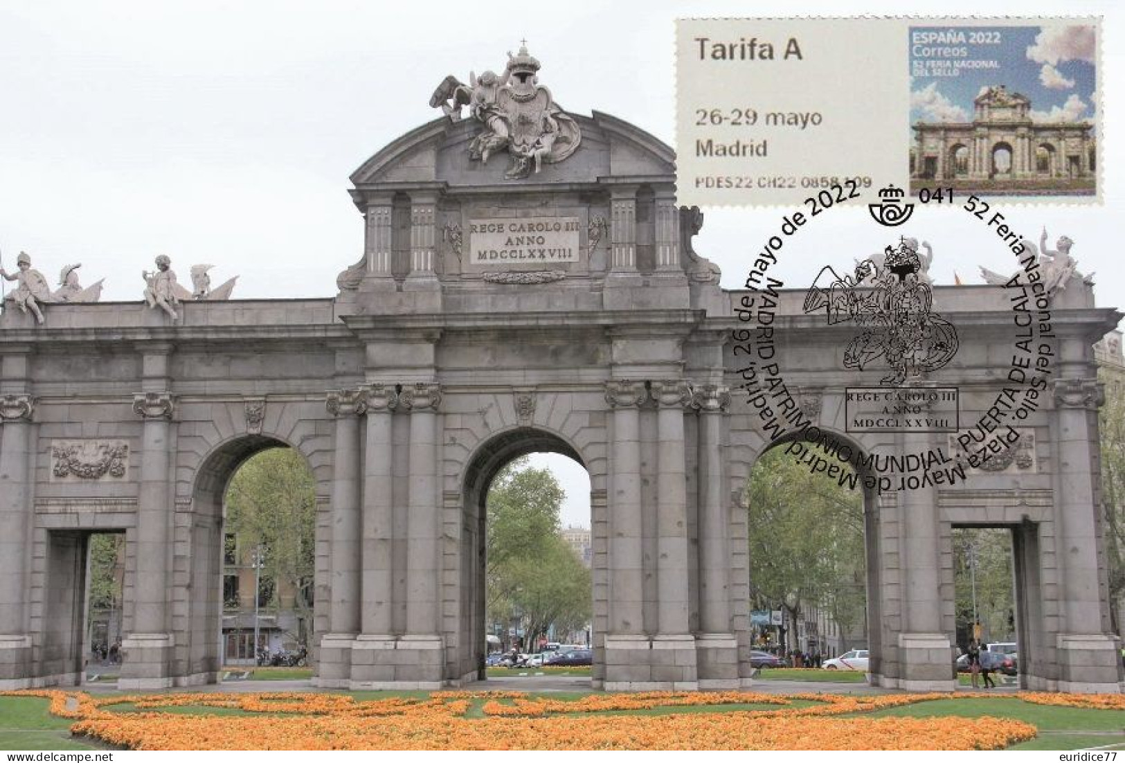 Spain 2022 - ATM 52 Feria Nacional Del Sello,Madrid Carte Maximum - Timbres De Distributeurs [ATM]