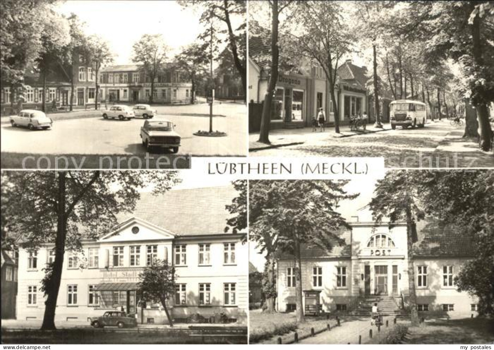 72552531 Luebtheen Thaelmannplatz Kirchenplatz Hotel Stadt Luebtheen Postamt Lue - Lübtheen