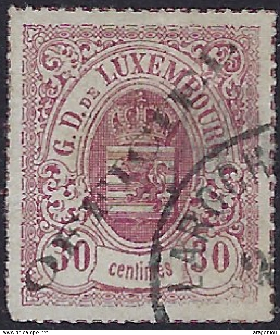 Luxembourg - Luxemburg - Timbres - Armoires 1875     30C.     Officiel  °   Michel  7 IA - 1859-1880 Wappen & Heraldik