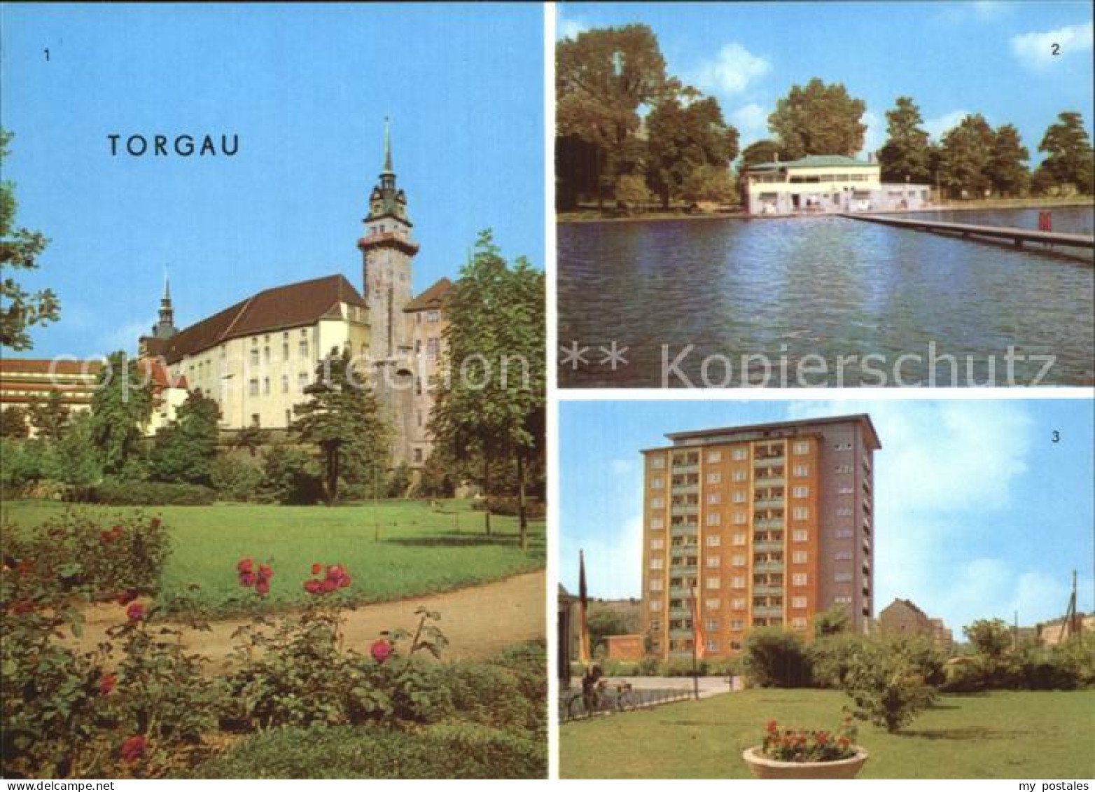 72551680 Torgau Schloss Hartenfels Schwimmbad Hochhaus Eilenburger Strasse Torga - Torgau