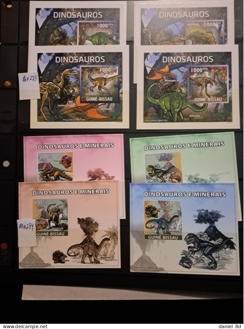 Collection 1 album, tematic: Prehistoric animals, Dinosauros, 27 pages total, worldwide, MNH