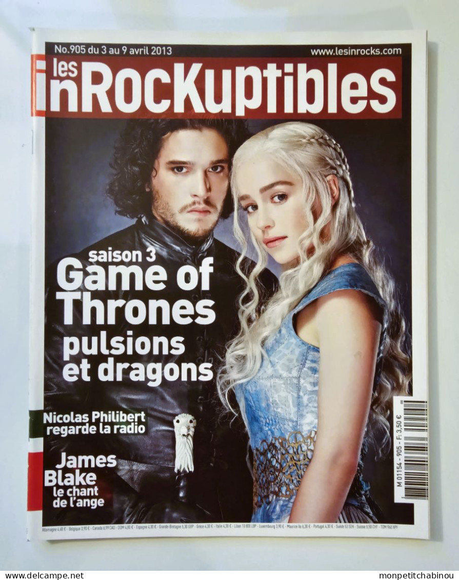 Magazine LES INROCKUPTIBLES N°905 (Du 3 Au 9 Avril 2013) - Política