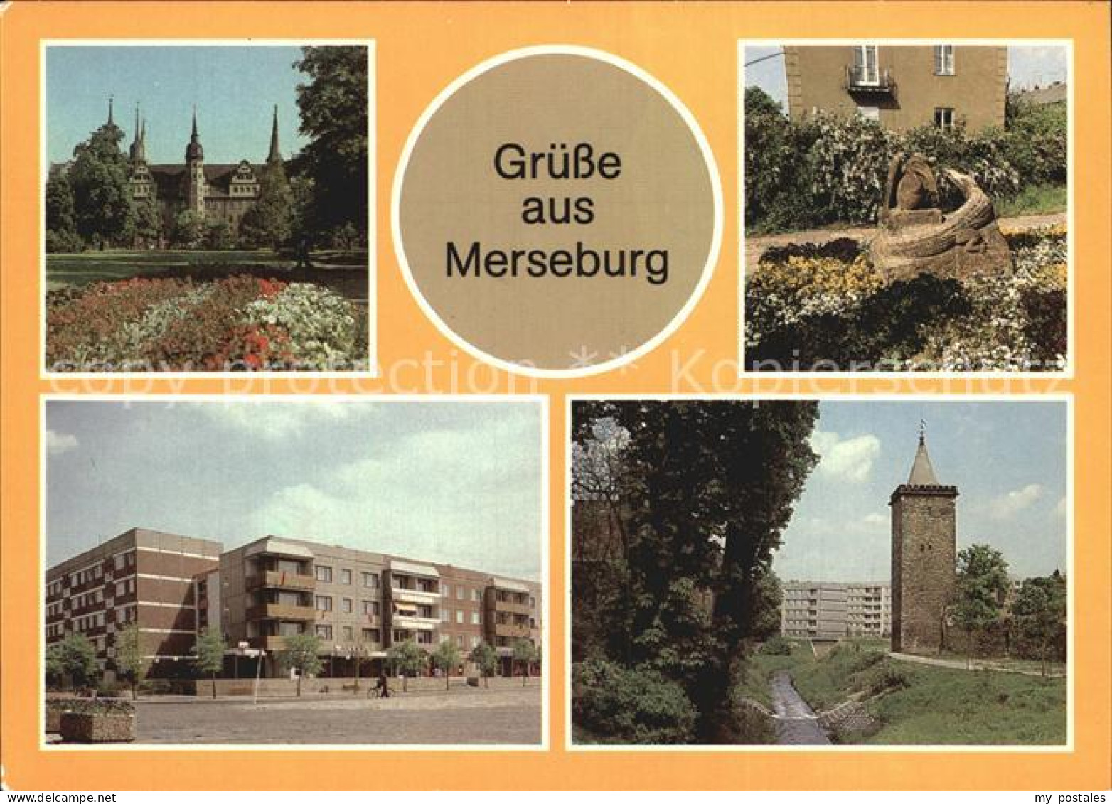 72550664 Merseburg Saale Schloss Parkanlage Rathaus Stadtturm Merseburg - Merseburg