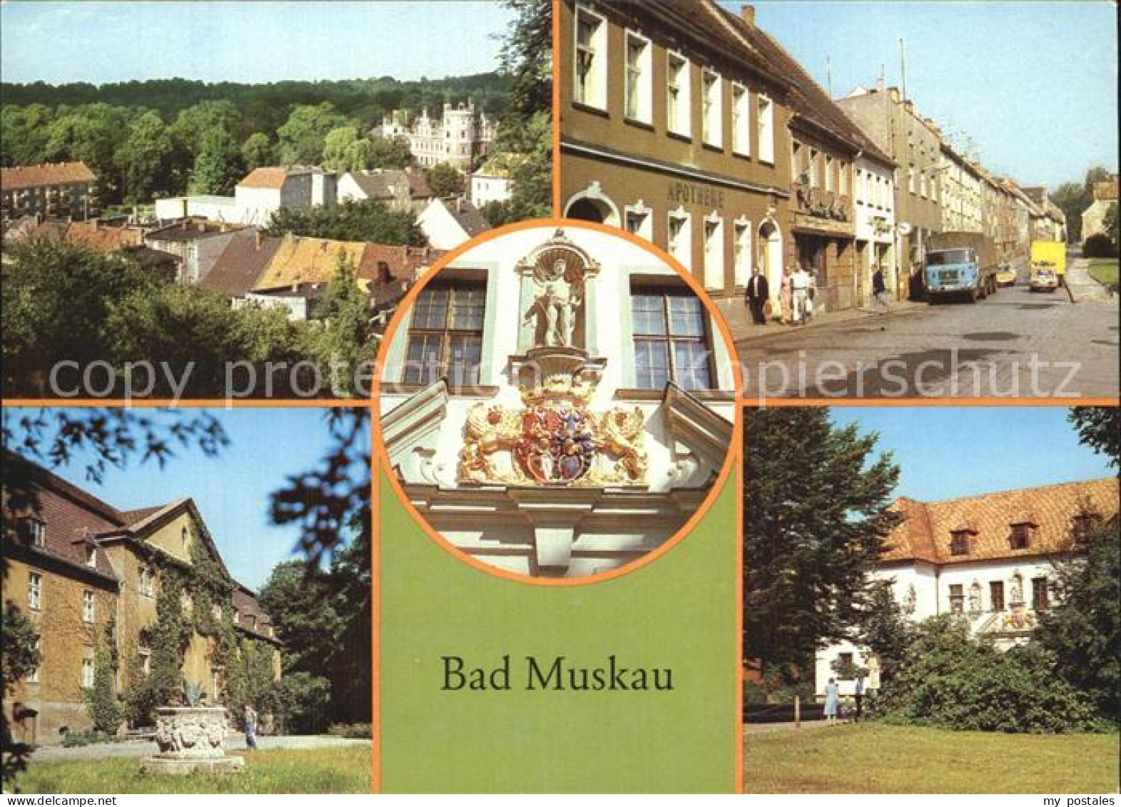 72550641 Bad Muskau Oberlausitz Ernst Thaelmann Strasse Moorbad Wappen Schloss   - Bad Muskau