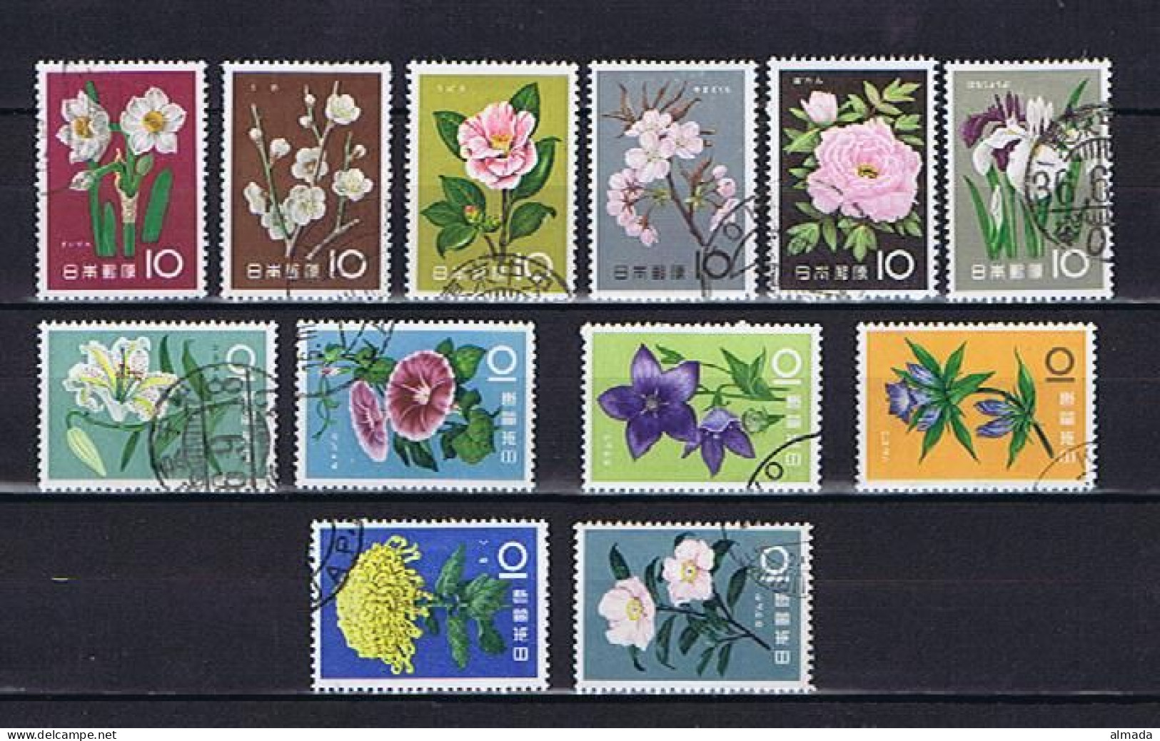 Japan 1961: Michel 743-754 Used,  Gestempelt - Gebraucht