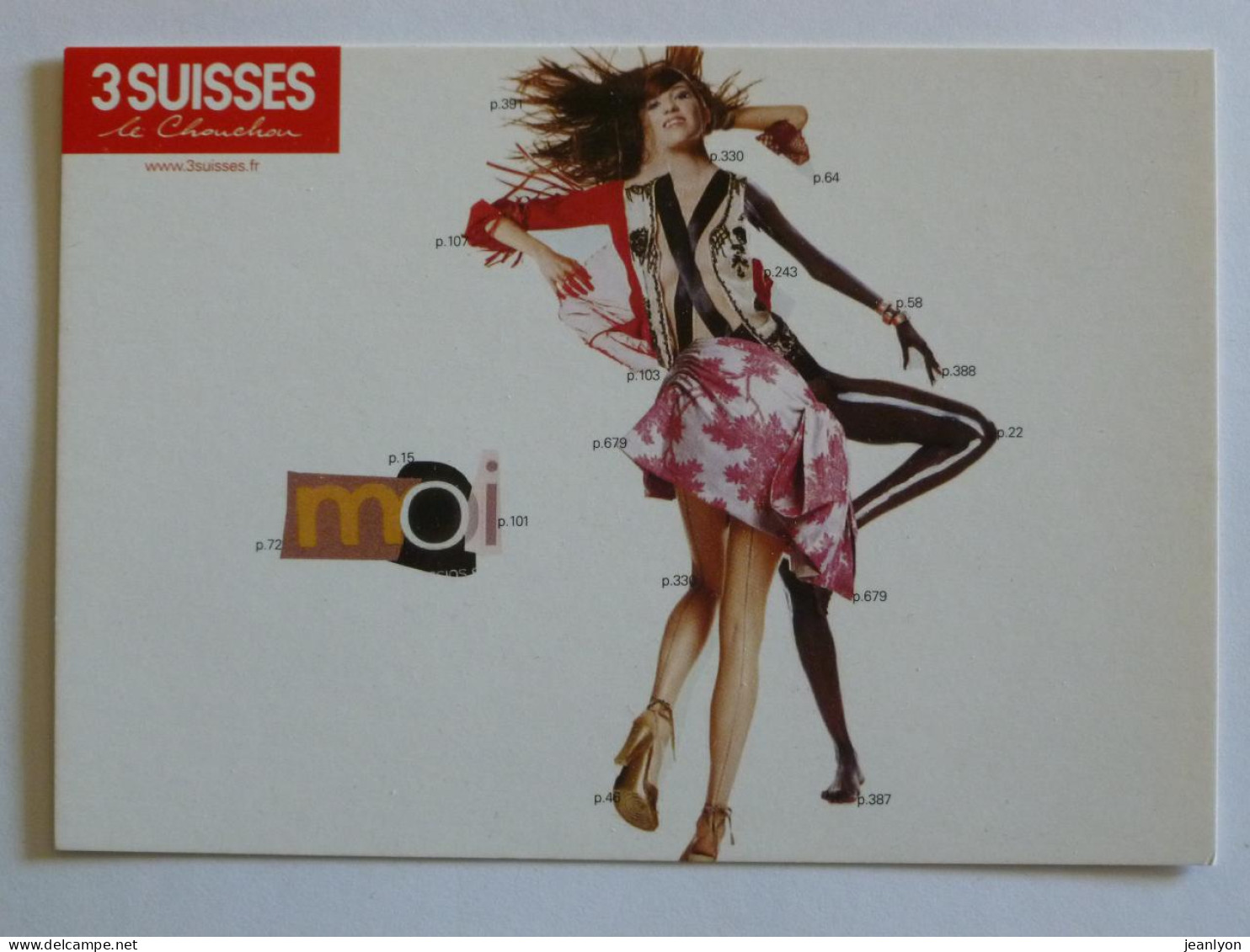 MODE / VETEMENT - Femme / Chaussures à Talons , Jupe , Collant - Carte Publicitaire 3 Suisses - Mode