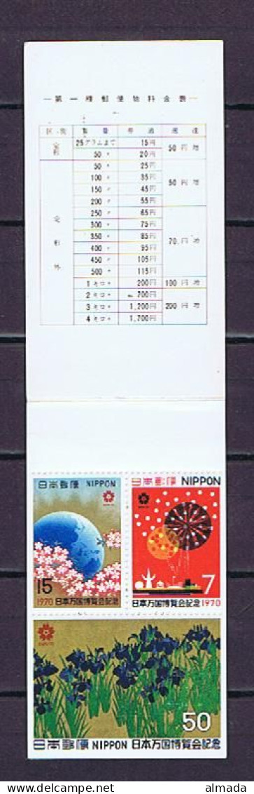 Japan 1970: Michel 1070-1072 Booklet ** Mnh, Postfrisch - Nuovi