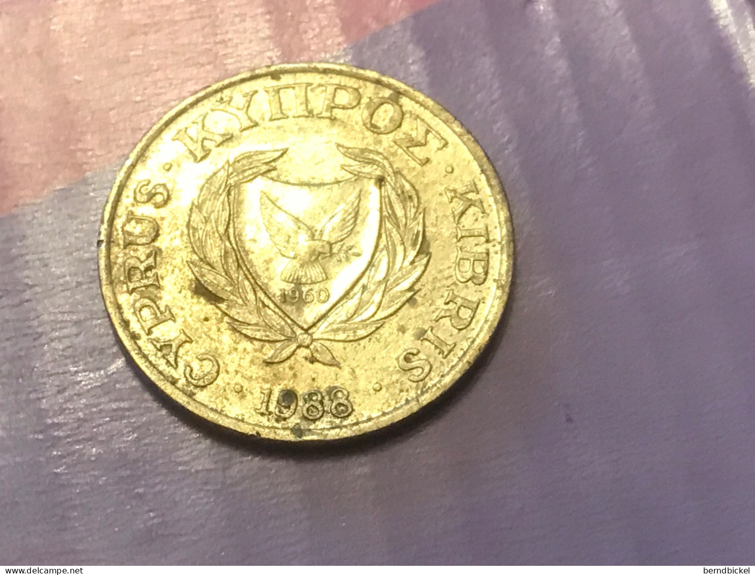 Münze Münzen Umlaufmünze Zypern 5 Cent 1988 - Chipre