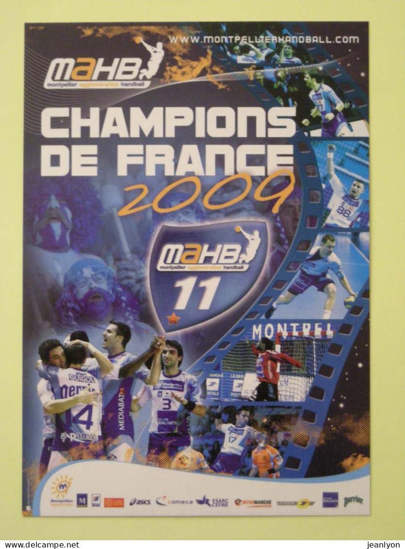 HANDBALL - MONTPELLIER - MAHB - Champions De France 2009 - Carte Publicitaire - Handball