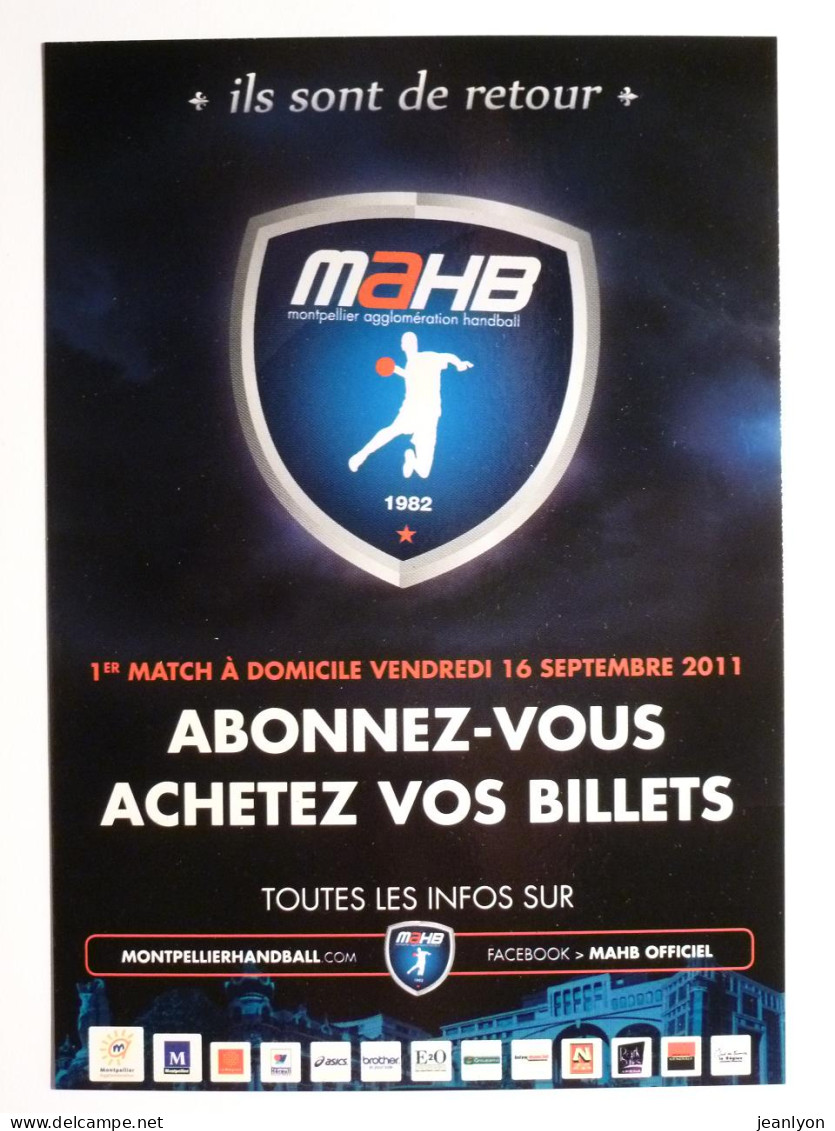 HANDBALL - MAHB Montpellier - Blason Du Club - Carte Publicitaire - Handball