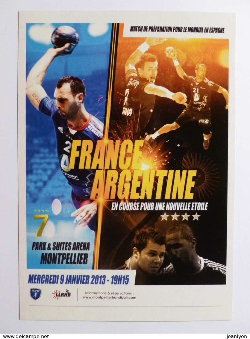 HANDBALL - Match France - Argentine - Joueur De Hand ,avec Ballon - Match Préparation à Montpellier Pour Mondial Espagne - Handbal