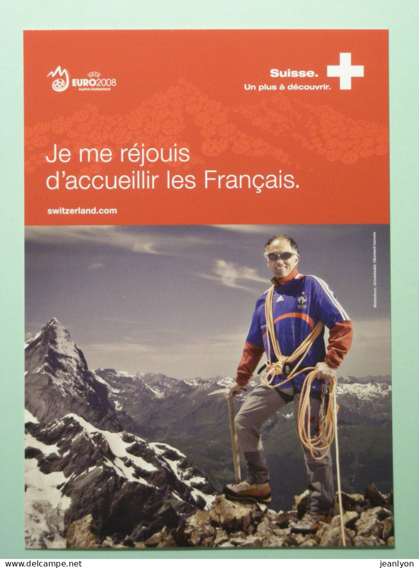 ALPINISTE Avec Maillot Football FFF / Euro 2008 Football / Suisse - Carte Publicitaire - Alpinisme