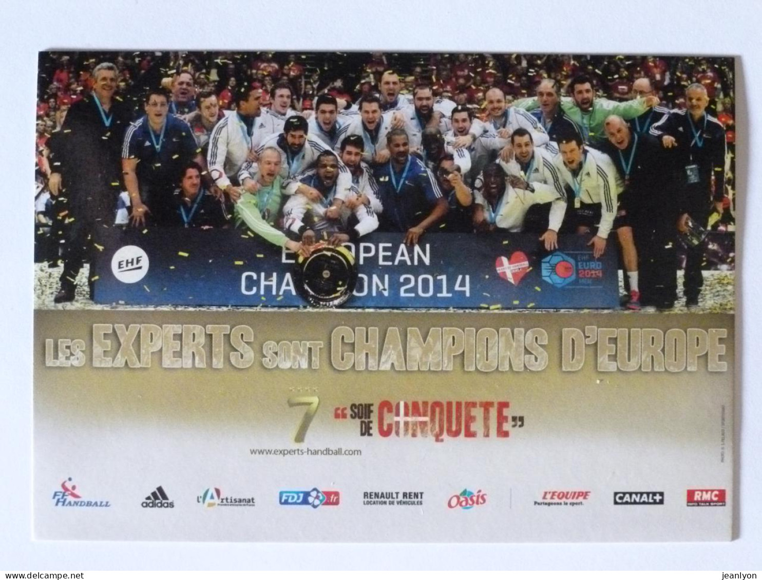 HANDBALL - Les Experts Sont Champions D' Europe // European Champion 2014 - Equipe Hand - Carte Publicitaire - Pallamano