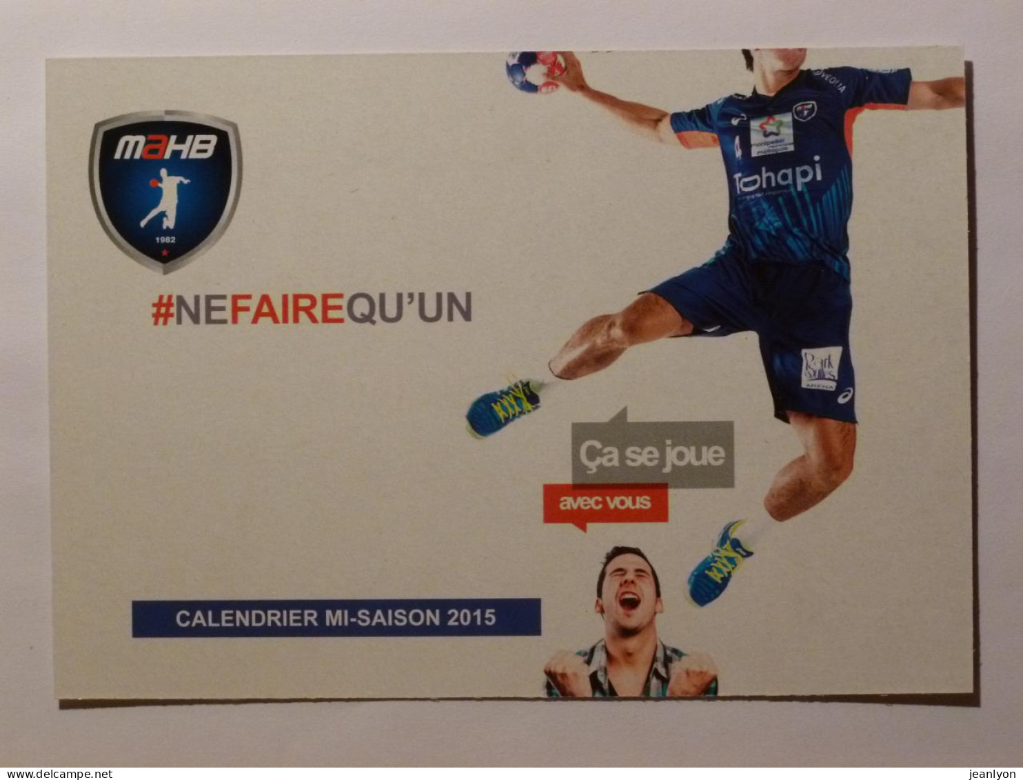 HANDBALL - MAHB / MONTPELLIER - Joueurs En Action / Handballeur - Carte Publicitaire Mi-saison 2015 - Balonmano