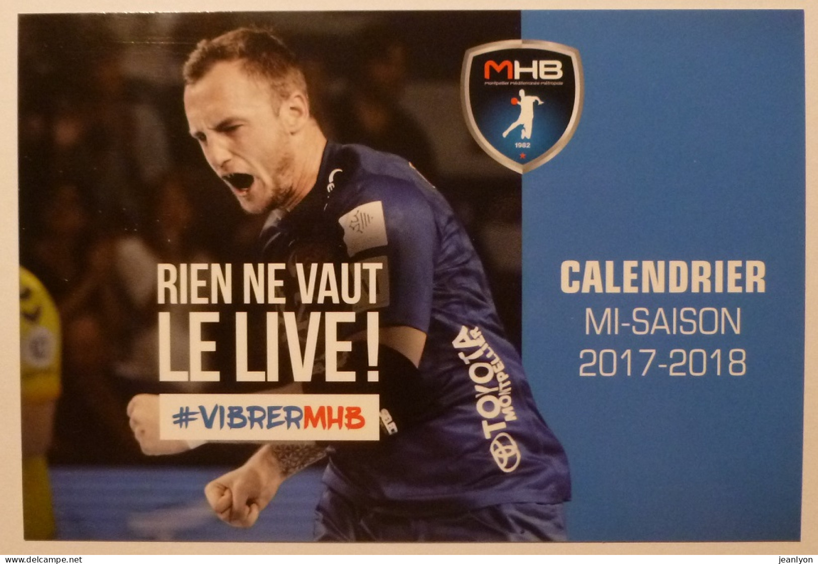 HANDBALL - MHB Montpellier Méditerranée - Joueur - Saison 2017 - 2018 - Carte Publicitaire - Balonmano
