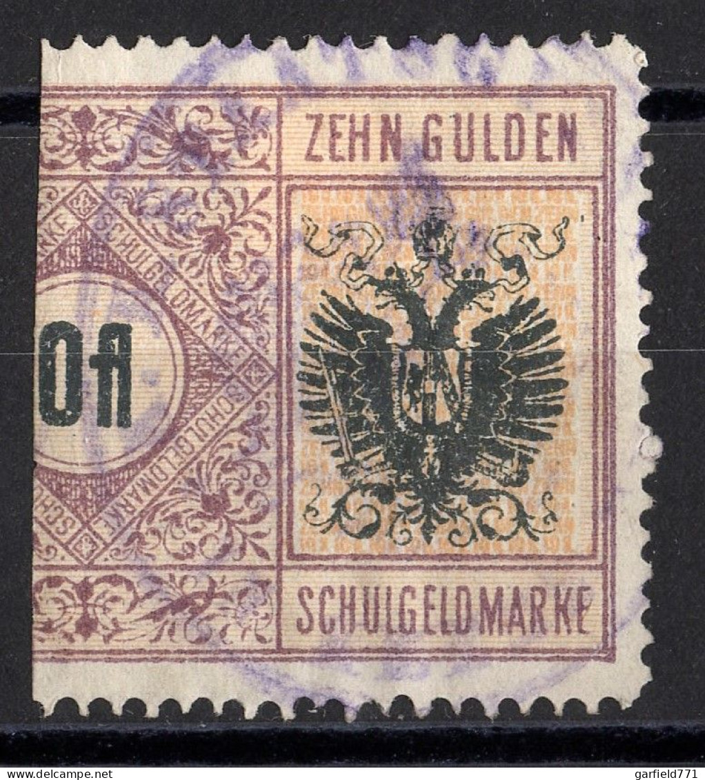 Variété AUTRICHE AUSTRIA HONGRIE HUNGARY REVENUE FISCAUX Demi 10 Gulden 1892 - Fiscale Zegels