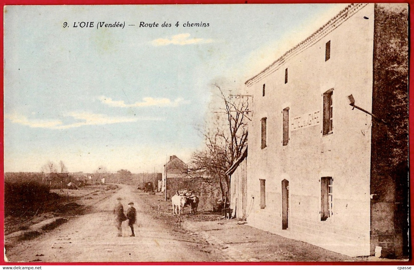 CPA 85 L'OIE (Les Essarts-en-Bocage) Vendée - Route Des 4 Chemins (Hôtel De La Gare) - Les Essarts