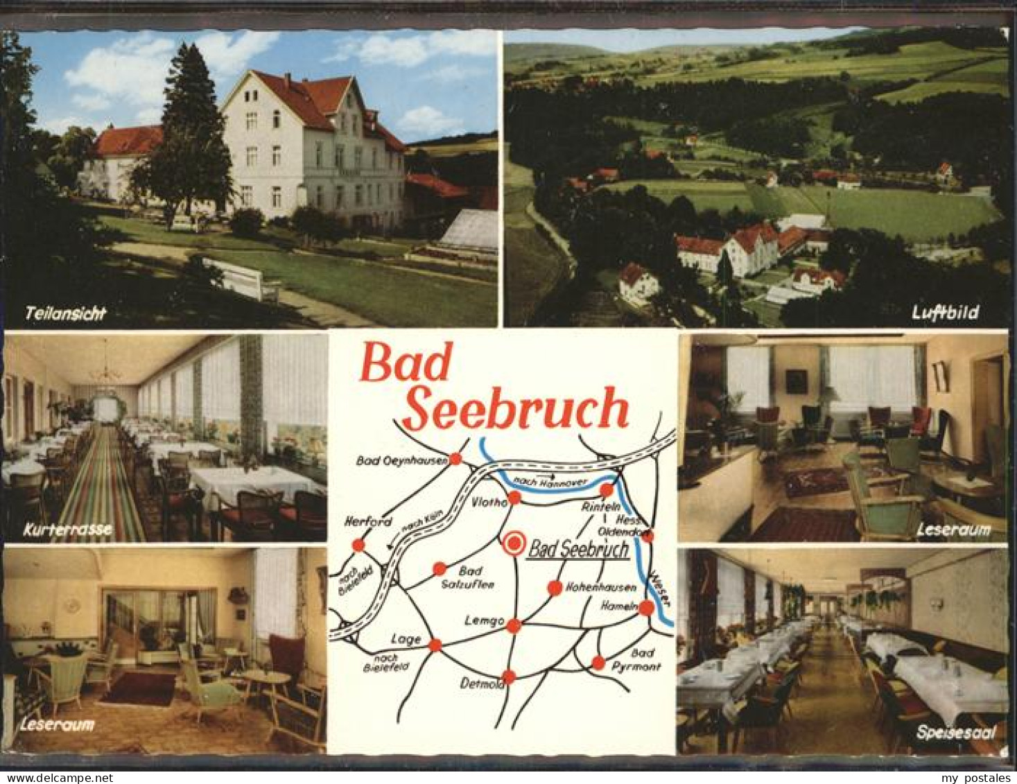 41091344 Bad Seebruch Luftbild, Leseraum Speisesaal Kursanatorium Bad Seebruch - Vlotho