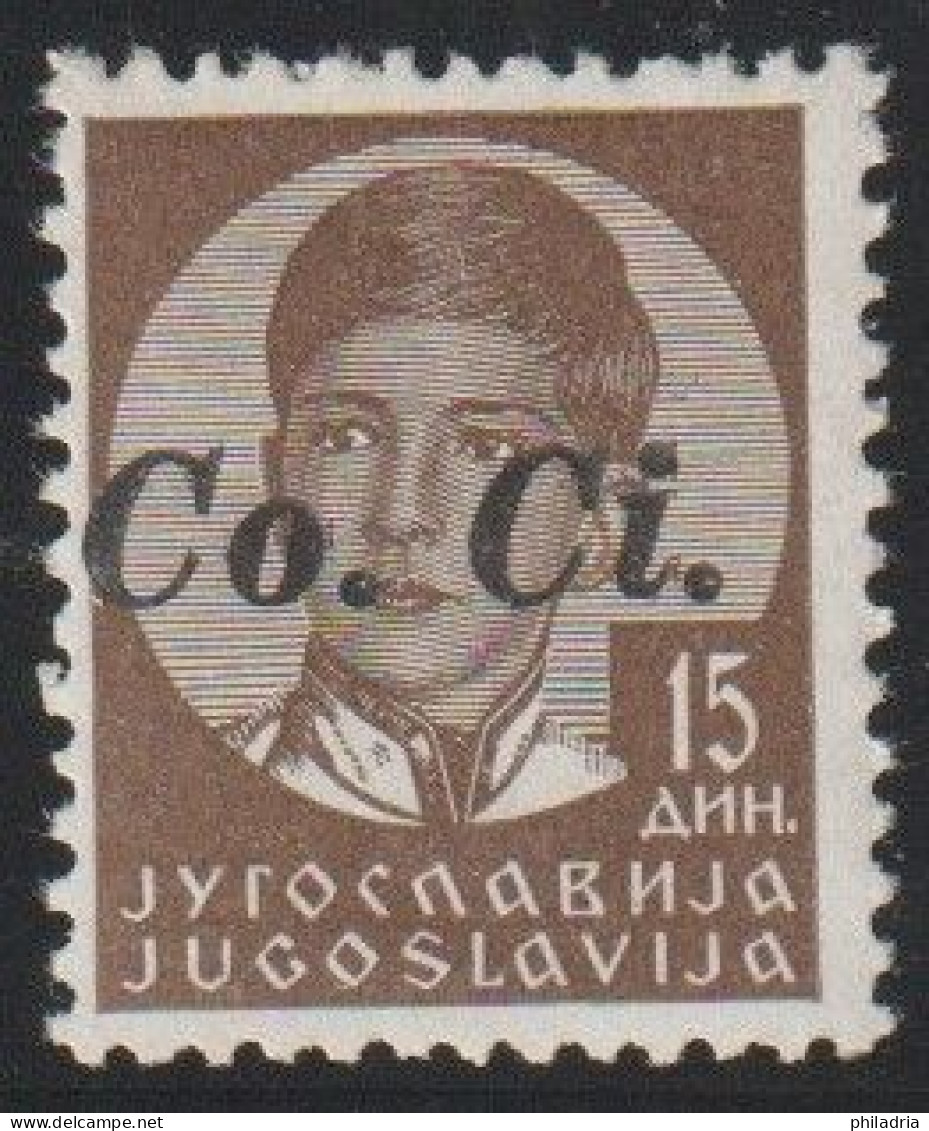 Ljubljana Lubiana, 1941, Italian Occupation, Definitives, Overprint "Co. Ci.", MNH, Certificate France VP - Ljubljana